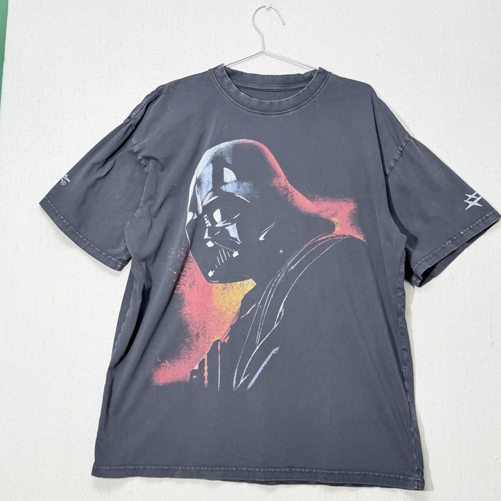Loiter Star Wars Darth Vader Graphic T Shirt Black Fade Double Sided XL